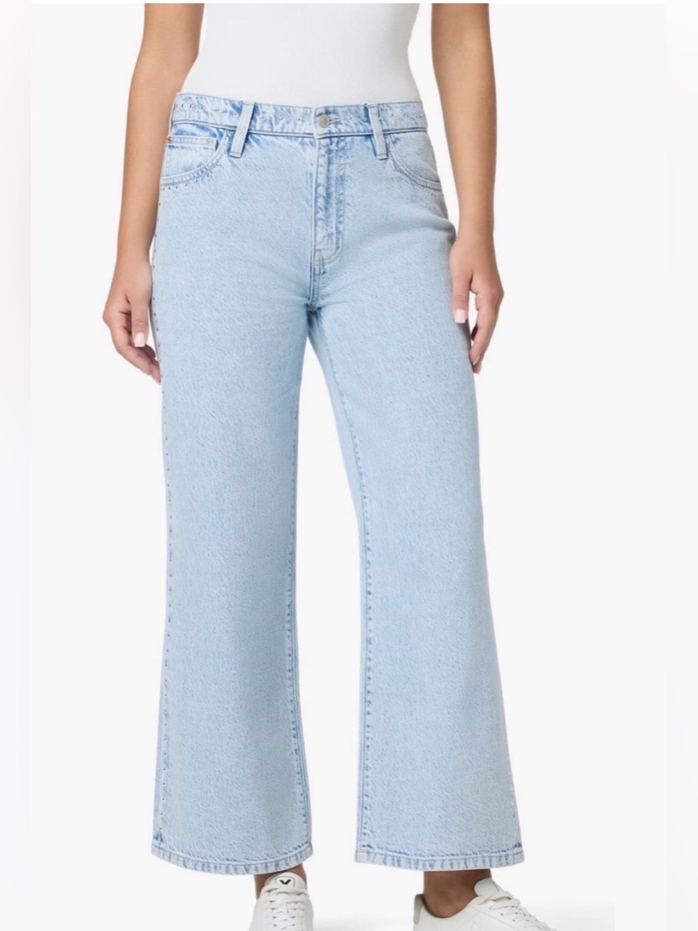 NWT HUDSON Rosalie
Studded Ankle Wide Leg Jean
30